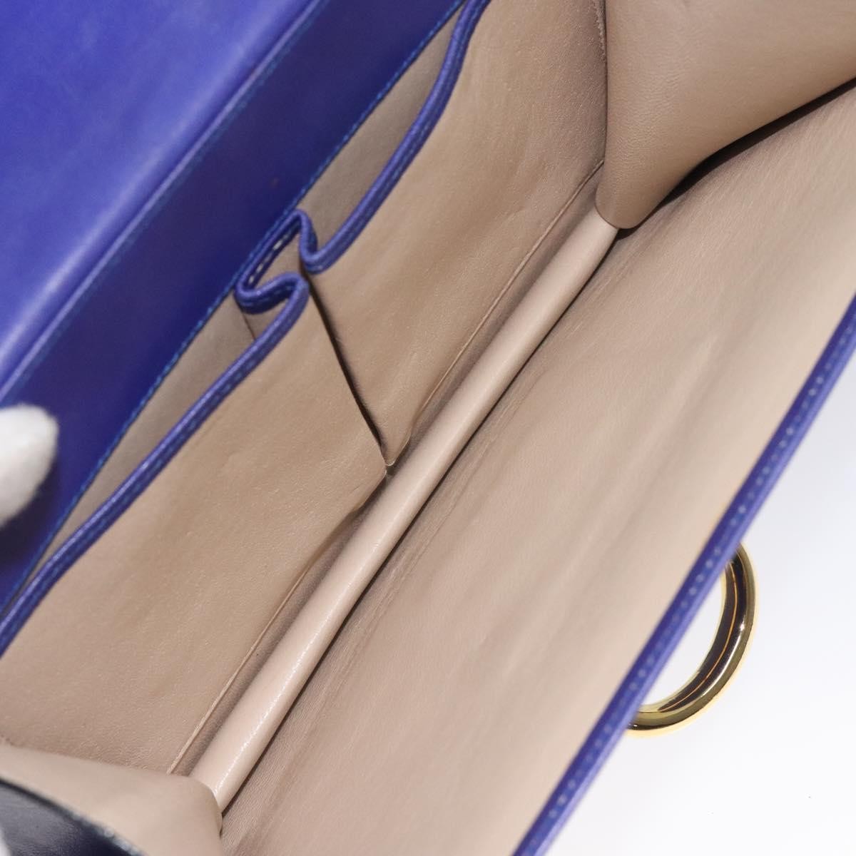 Celine Gancini Handbag Leather, PURPLE, LEATHER, Handbag