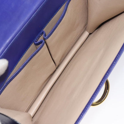 Celine Gancini Handbag Leather, PURPLE, LEATHER, Handbag