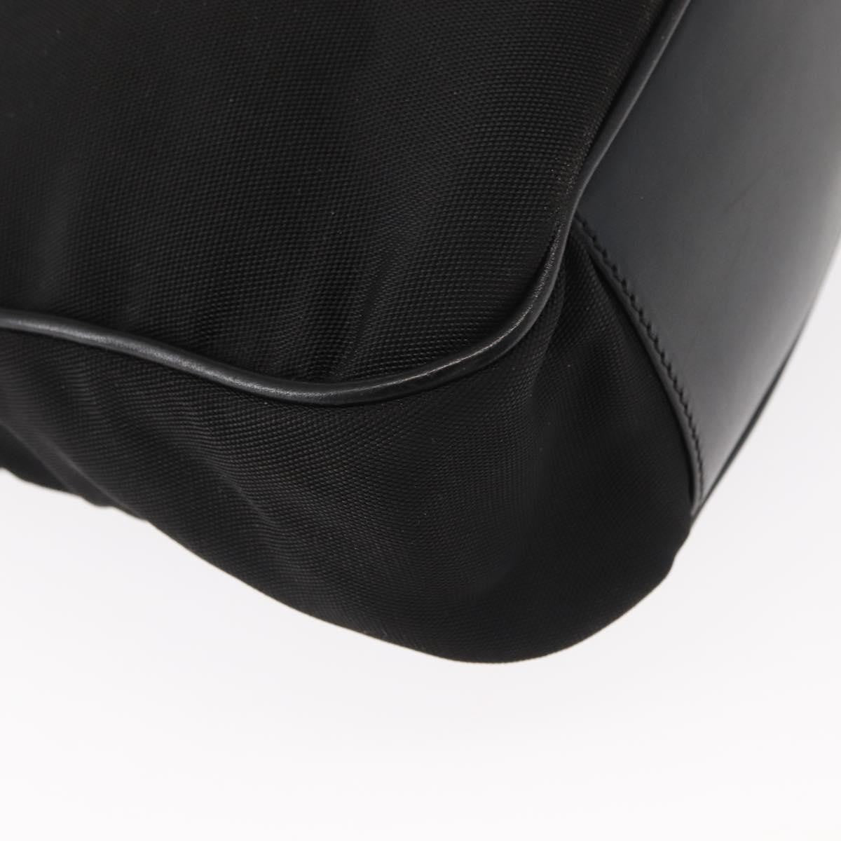 Gucci Vintage Bamboo Handle Bag Nylon, Black, Nylon, Handbag