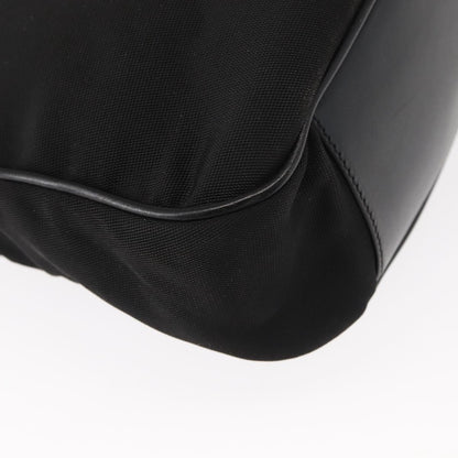 Gucci Vintage Bamboo Handle Bag Nylon, Black, Nylon, Handbag
