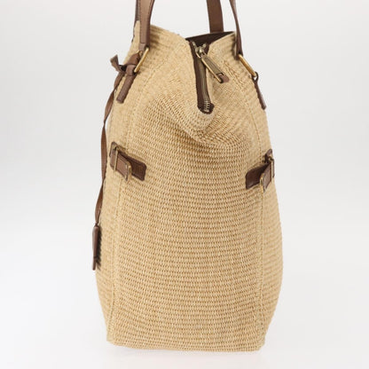 Saint Laurent Downtown Tote Raffia, BEIGE, WICKER, Tote bag