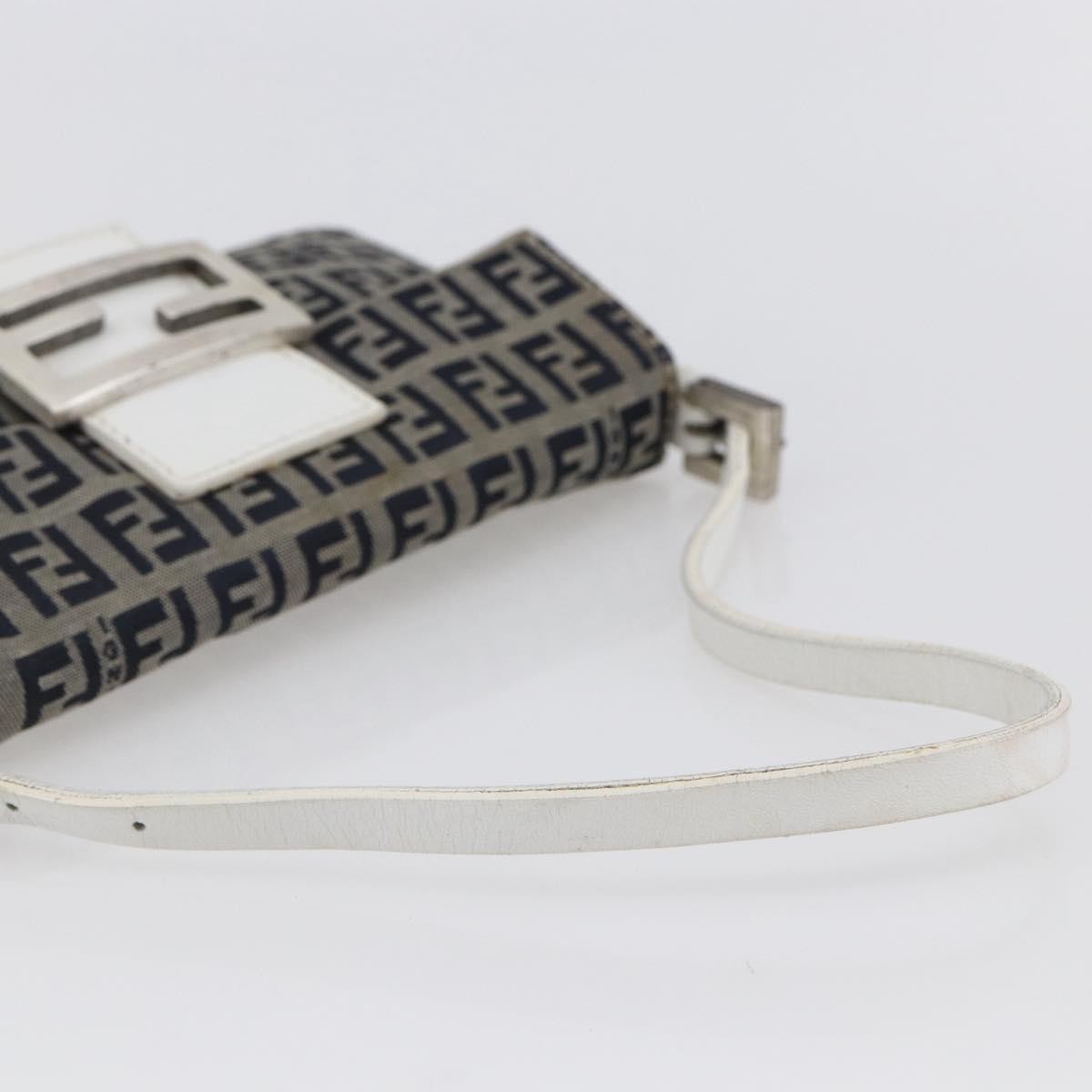 Fendi Baguette Bag Zucchino Canvas, NAVY, CANVAS, Clutche & pouche