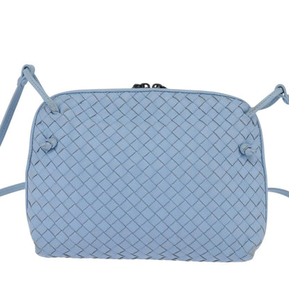 Bottega Veneta Nodini Crossbody Bag Intrecciato Nappa, BLUE, LEATHER, Crossbody bag