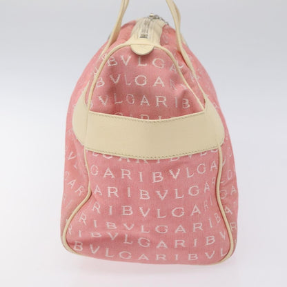 Bvlgari B.Zero1 Logomania Bag Canvas with Leather, PINK, CANVAS, Handbag