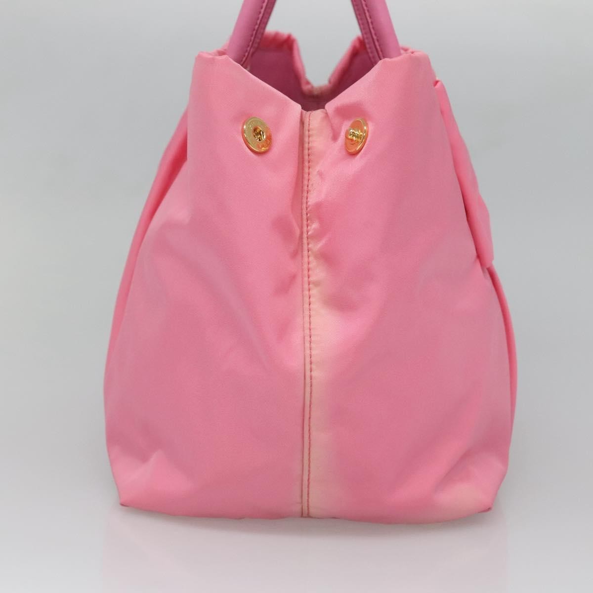 Prada Bow Tote Tessuto with Leather, PINK, NYLON, Tote bag