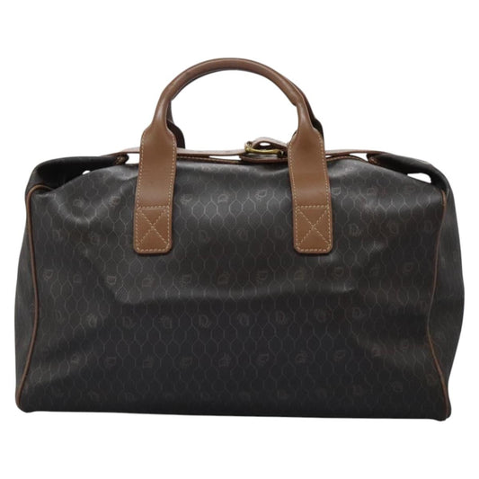 Christian Dior Vintage Honeycomb Boston bag Canvas and Leather, BLACK, CANVAS, Travel bag