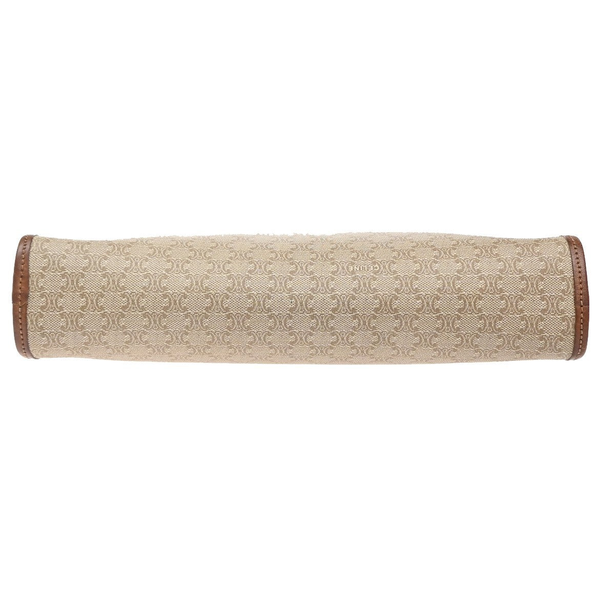 Celine Vintage Zip Wristlet Clutch Macadam Coated Canvas, BEIGE, CANVAS, Clutche & pouche