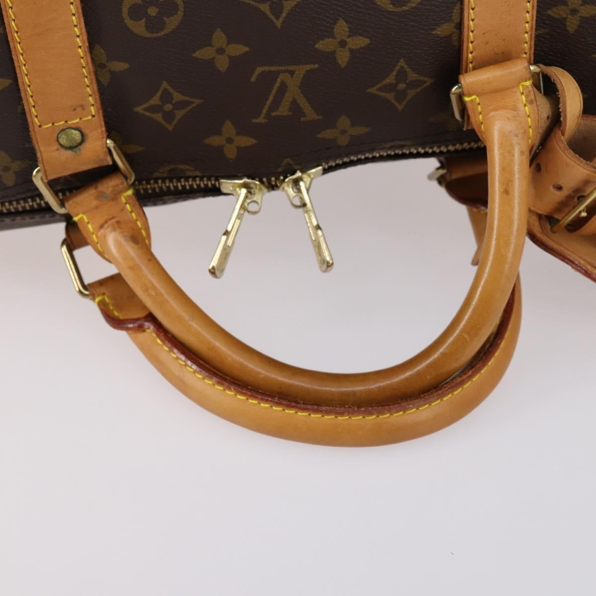 Louis Vuitton Keepall Bandouliere Bag Monogram Canvas, BROWN, CANVAS, Travel bag