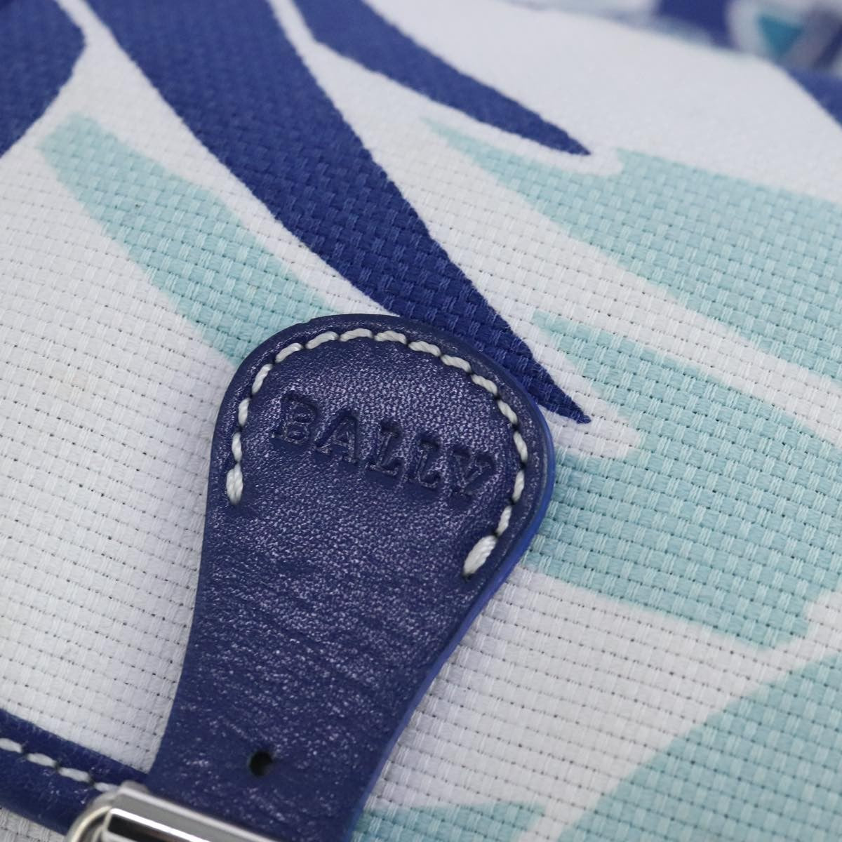 Bally Vintage Waist bag Leather and canvas, BLUE, CANVAS, Clutche & pouche