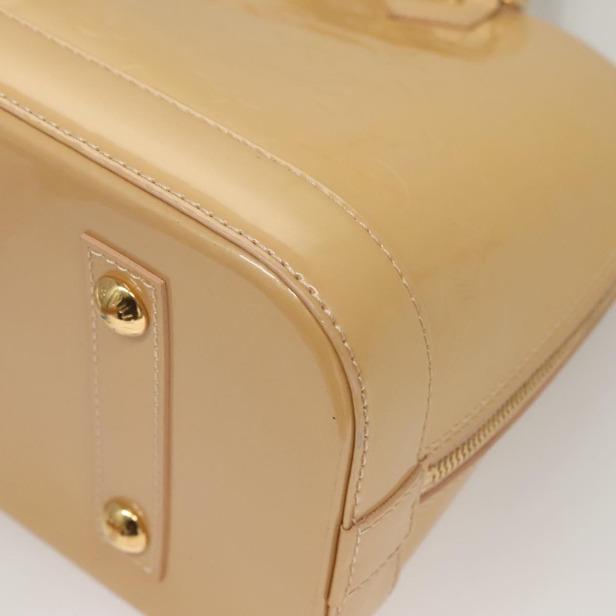 Louis Vuitton Alma Handbag Monogram Vernis, BEIGE, PATENT_LEATHER, Handbag