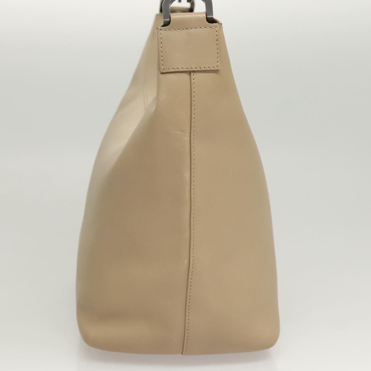 Gucci Vintage Bamboo Shoulder Bag Leather, BEIGE, LEATHER, Shoulder bag