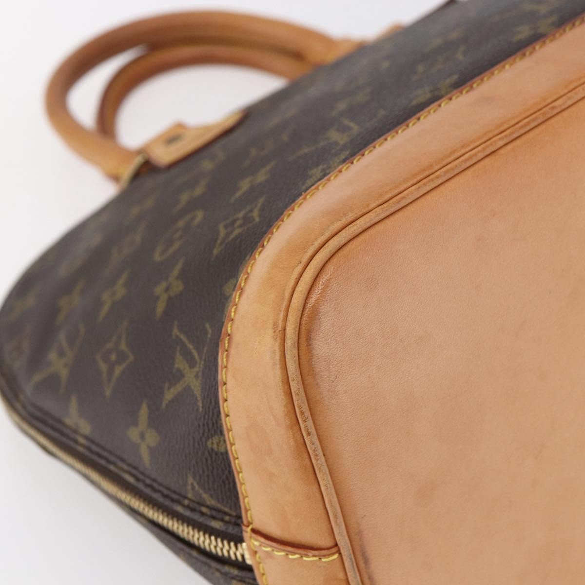Louis Vuitton Alma Handbag Monogram Canvas, BROWN, CANVAS, Handbag