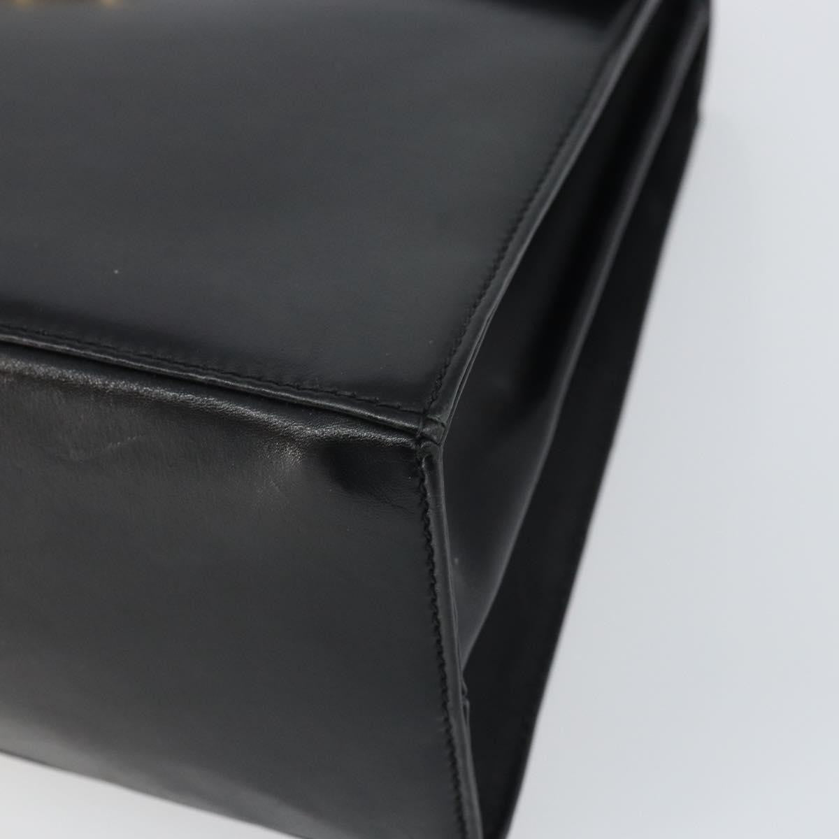 Salvatore Ferragamo Convertible Top Handle Bag Leather, BLACK, LEATHER, Handbag