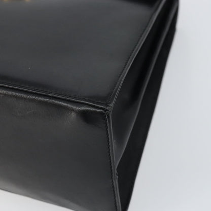 Salvatore Ferragamo Convertible Top Handle Bag Leather, BLACK, LEATHER, Handbag