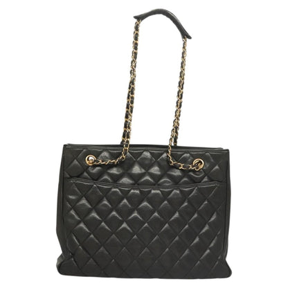 Chanel Chain Shoulder Bag Leather, Black, Leather, Shoulder Bag