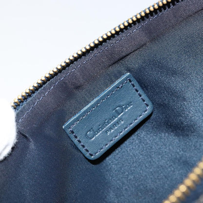 Christian Dior Vintage Saddle Bag Diorissimo Canvas, NAVY, CANVAS, Clutche & pouche