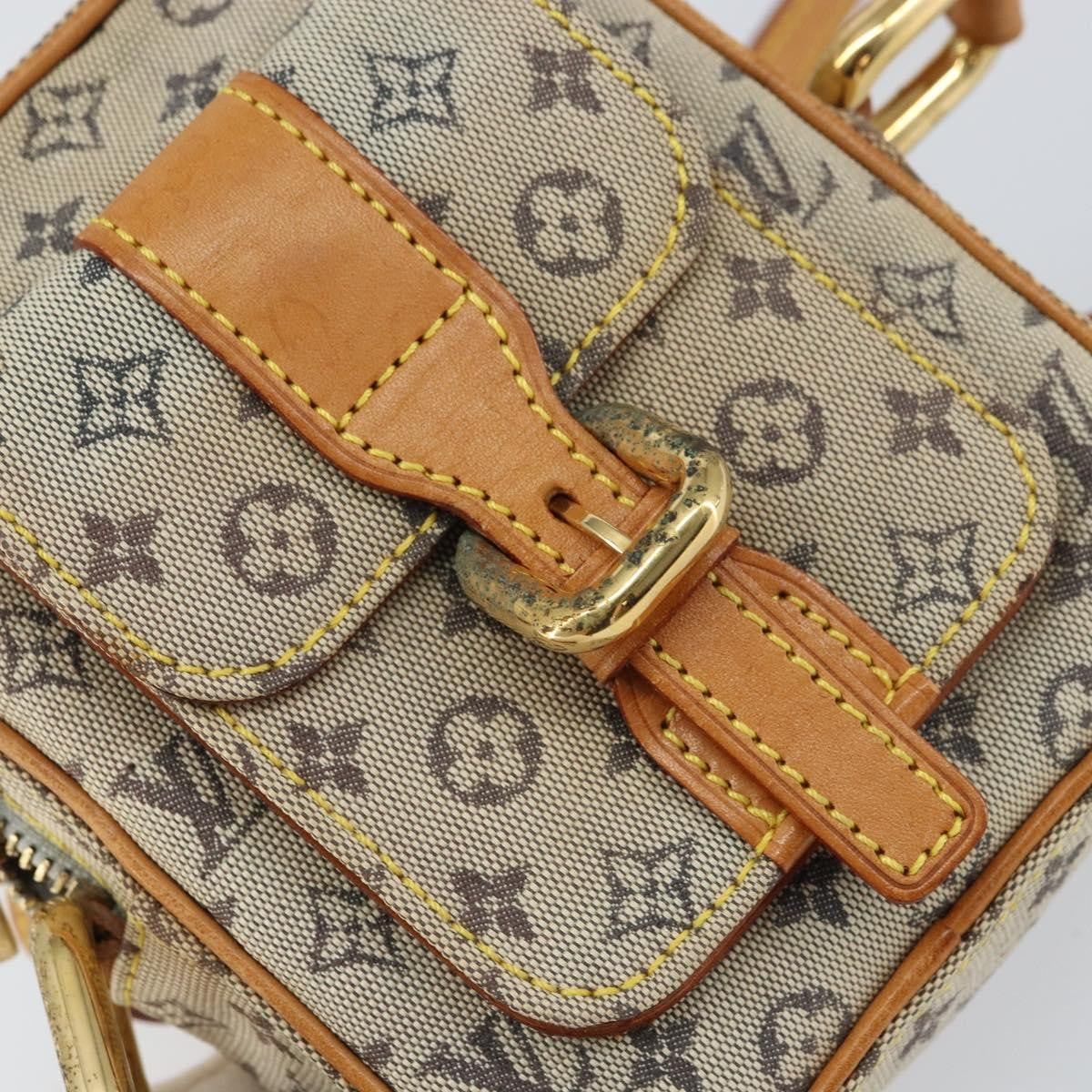 Louis Vuitton Juliette Crossbody Bag Mini Lin, BLUE, CANVAS, Shoulder bag