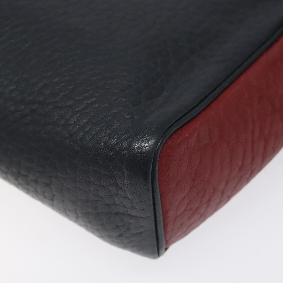 Hermes Jockey shoulder bag Leather, NAVY, LEATHER, Shoulder bag