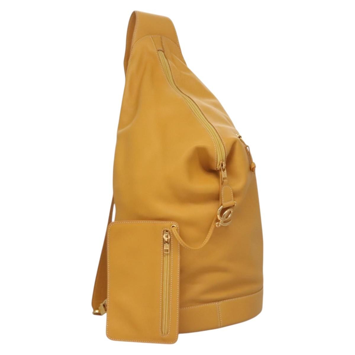 Loewe Anton Sling Bag Leather, YELLOW, LEATHER, Shoulder bag