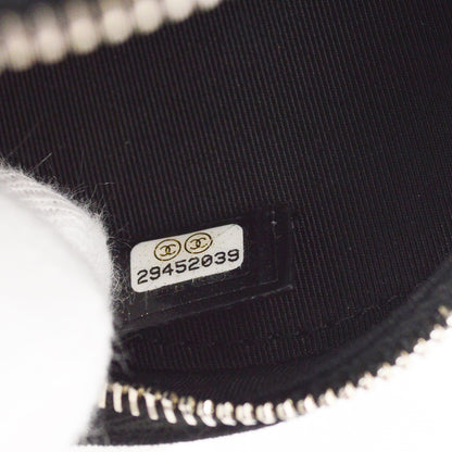 Chanel Star Round Clutch with Chain Quilted Suede with Crystal Embellished Charms, BLACK, SUEDE, Clutche & pouche