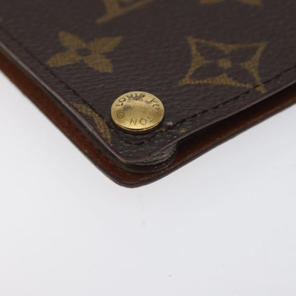 Louis Vuitton Porte Cartes Pression Card Case Monogram Canvas, BROWN, CANVAS, Card Holders