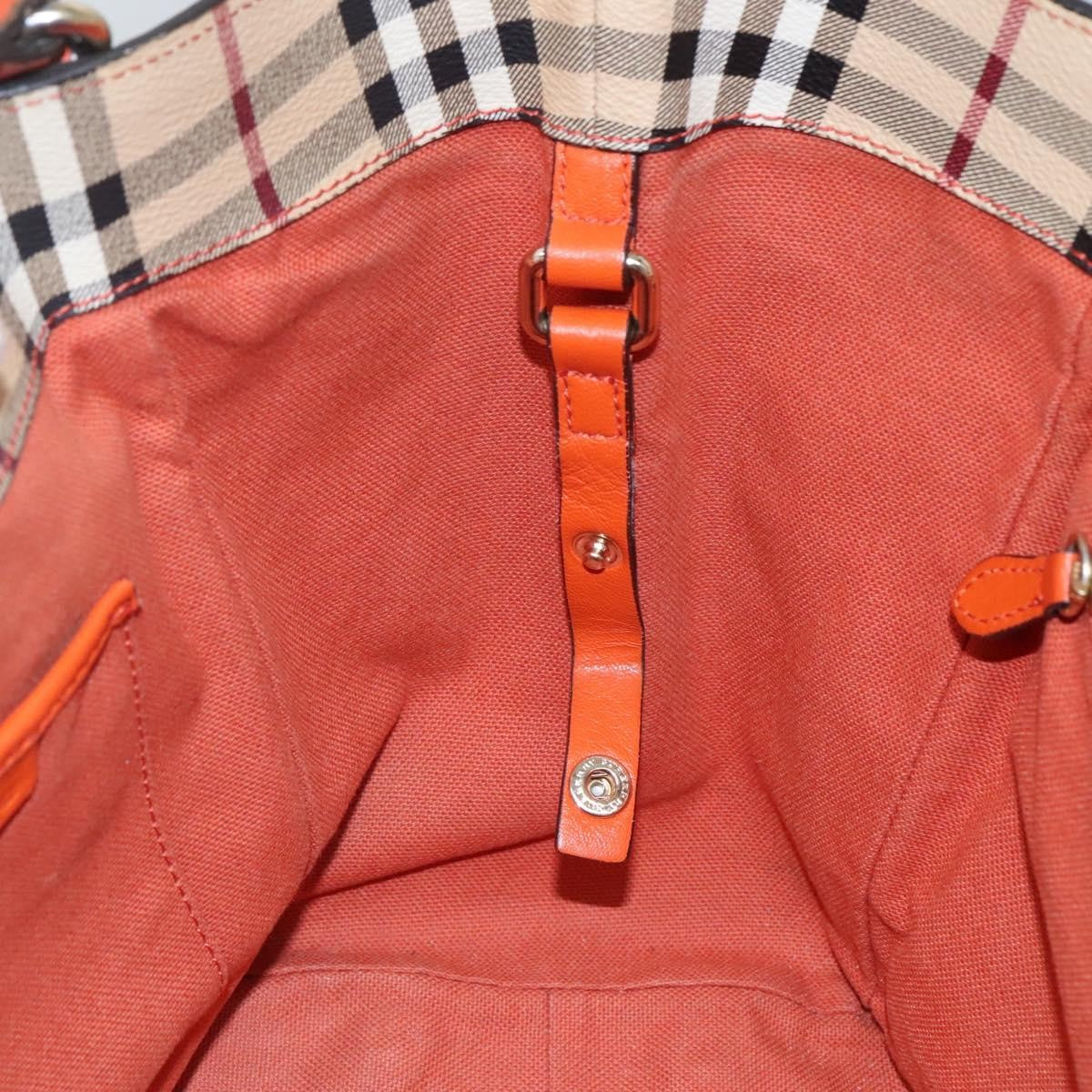 Burberry Canterbury Panels Tote Haymarket Coated Canvas and Leather, BEIGE, CANVAS, Tote bag