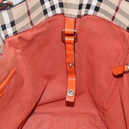 Burberry Canterbury Panels Tote Haymarket Coated Canvas and Leather, BEIGE, CANVAS, Tote bag