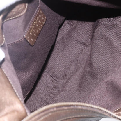 Salvatore Ferragamo Vintage Shoulder Bag Leather, BROWN, LEATHER, Shoulder bag