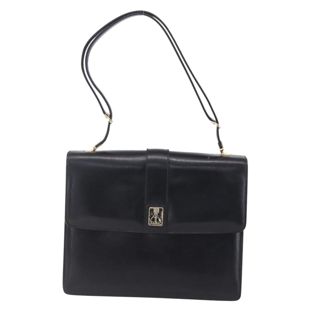 Burberry Vintage Shoulder Bag Leather, BLACK, LEATHER, Shoulder bag