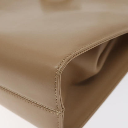 Salvatore Ferragamo Vintage Gancini Chain Shoulder Bag Leather, BEIGE, LEATHER, Shoulder bag