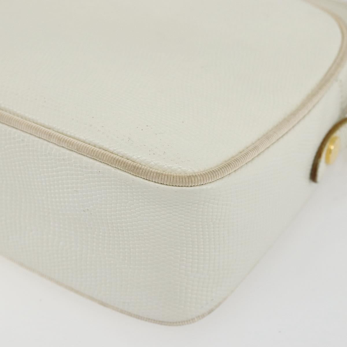 Salvatore Ferragamo Vala Shoulder Bag Leather, WHITE, LEATHER, Shoulder bag