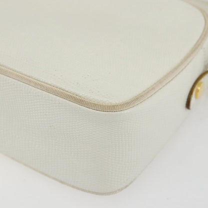 Salvatore Ferragamo Vala Shoulder Bag Leather, WHITE, LEATHER, Shoulder bag