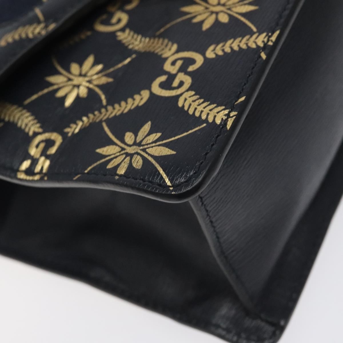 Gucci Sylvie Top Handle Bag Printed Leather, NAVY, LEATHER, Handbag