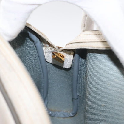 Christian Dior Vintage Honeycomb Shoulder Bag Canvas, WHITE, CANVAS, Shoulder bag