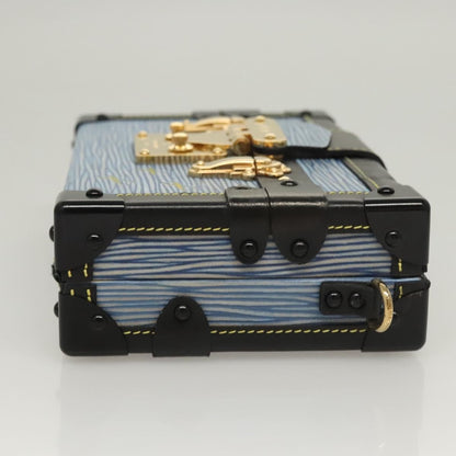 Louis Vuitton Petite Malle Handbag Epi Leather, BLUE, LEATHER, Handbag