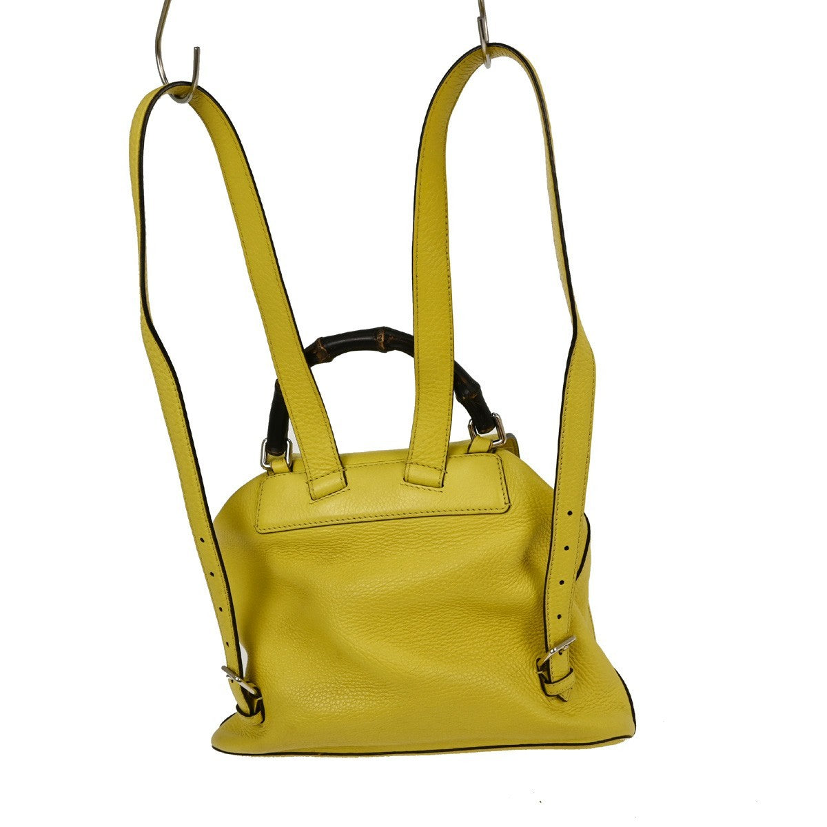 Gucci Bamboo Tassel Backpack Leather, YELLOW, LEATHER, Backpack