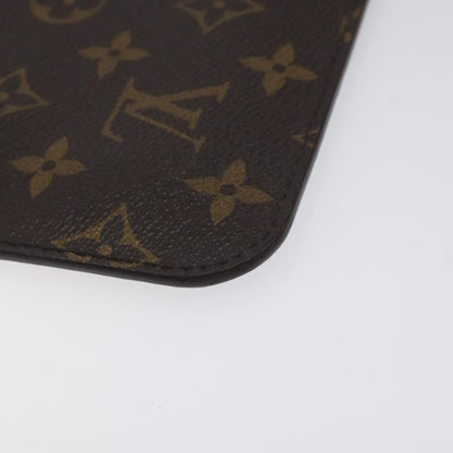 Louis Vuitton Neverfull Pochette Monogram Canvas, BROWN, CANVAS, Tote bag