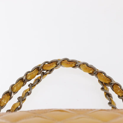 Chanel Vintage Petite Timeless Tote Quilted Patent, YELLOW, PATENT_LEATHER, Tote bag