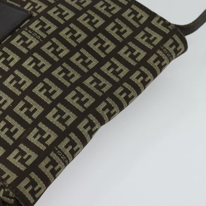 Fendi Mamma Baguette Shoulder Bag Canvas, BROWN, CANVAS, Shoulder bag