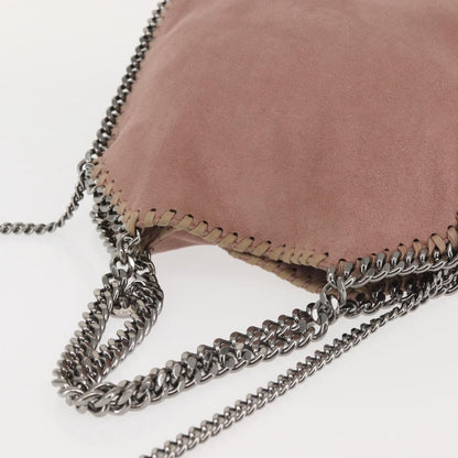 Stella McCartney Falabella Fold Over Crossbody Bag Suede, PINK, SUEDE, Crossbody bag