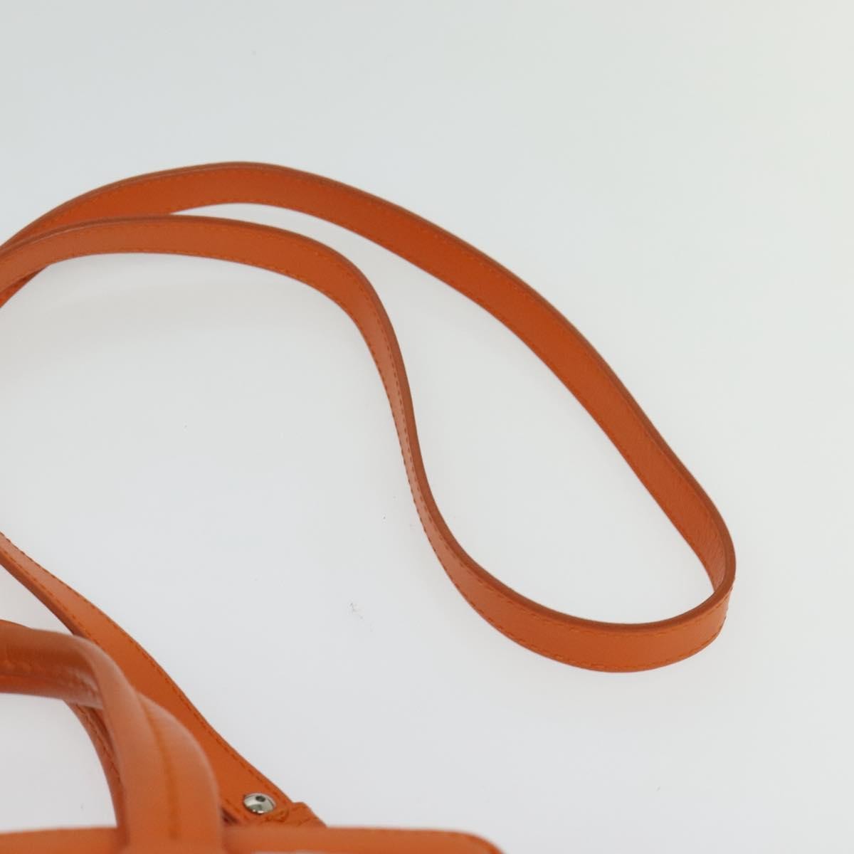 Salvatore Ferragamo Gancini handbag Canvas and Leather, ORANGE, CANVAS, Handbag