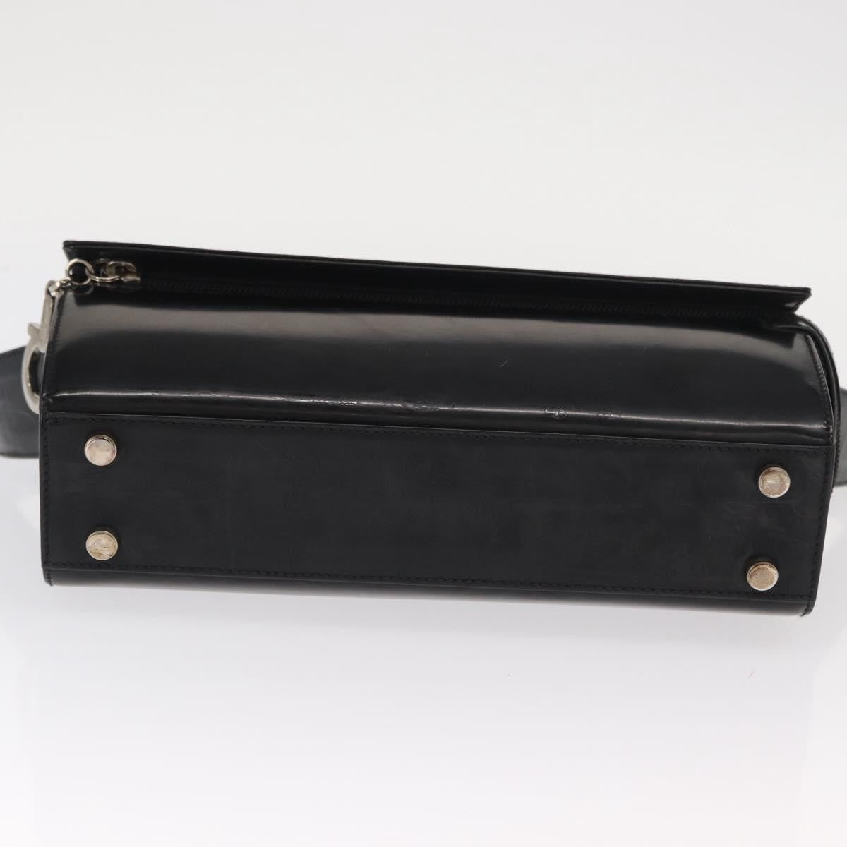 Salvatore Ferragamo Gancini Shoulder Bag Leather, BLACK, LEATHER, Shoulder bag