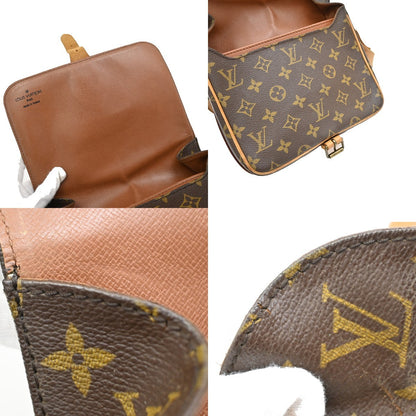 Louis Vuitton Cartouchiere Handbag Monogram Canvas, BROWN, LEATHER, Shoulder bag