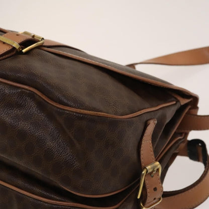 Celine Macadam Shoulder Bag PVC Leather, Brown, PVC + Canvas, Crossbody Bag