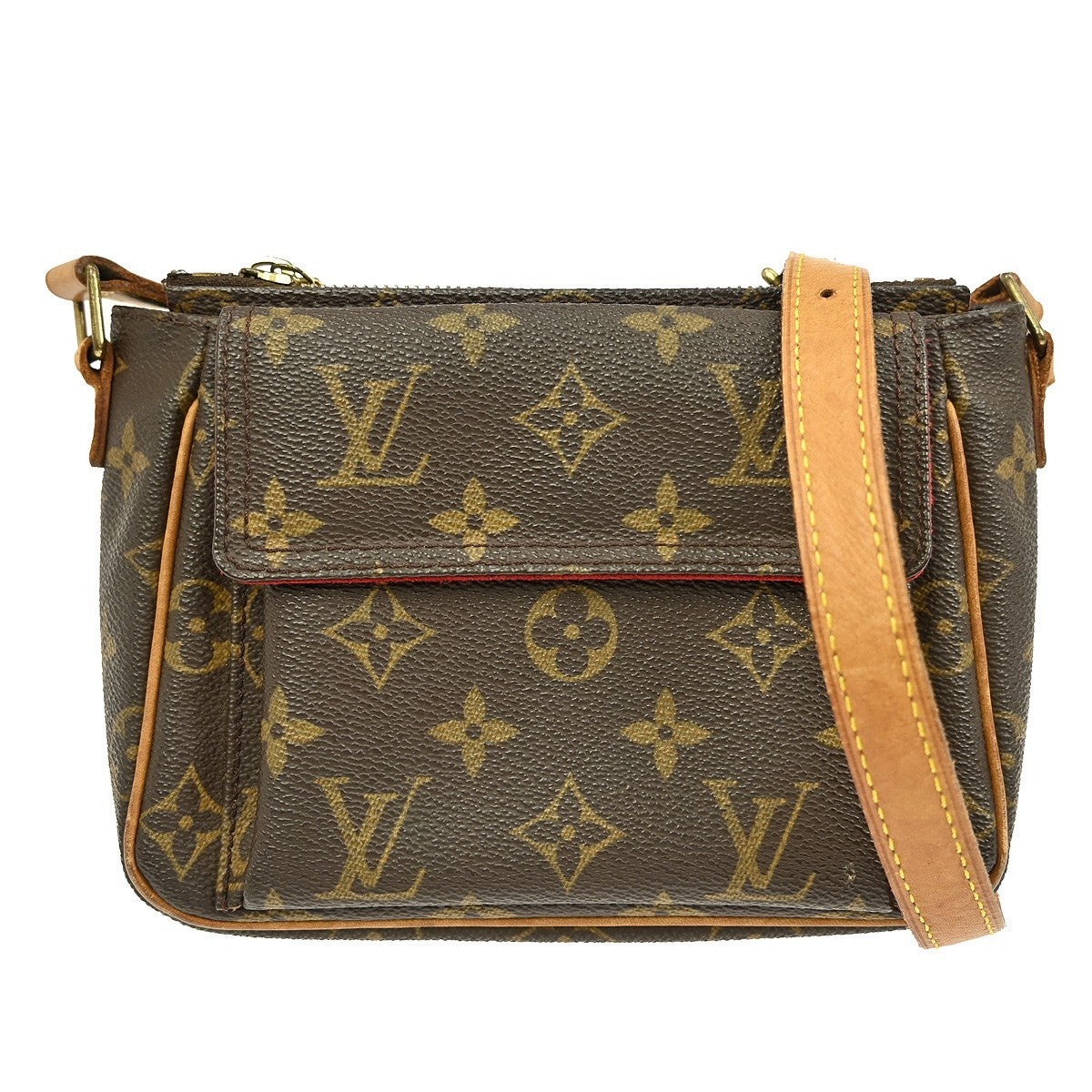 Louis Vuitton Vivacite Handbag Monogram Canvas, BROWN, CANVAS, Shoulder bag