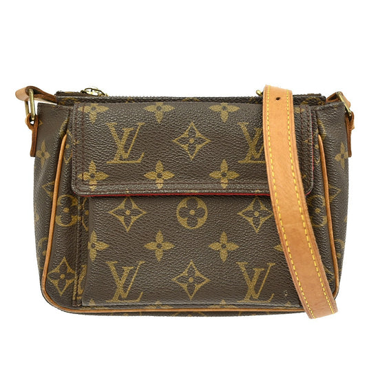 Louis Vuitton Vivacite Handbag Monogram Canvas, BROWN, CANVAS, Shoulder bag