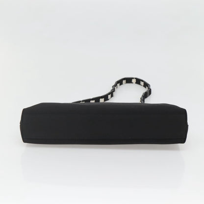 Salvatore Ferragamo Vala Shoulder Bag Nylon, BLACK, NYLON, Shoulder bag