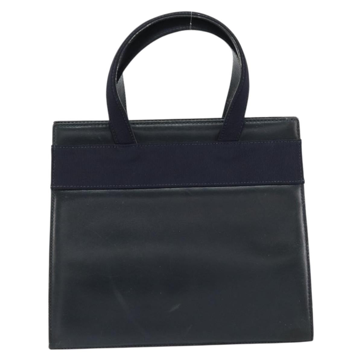 Salvatore Ferragamo Convertible Vara Bow Tote Leather, NAVY, LEATHER, Handbag