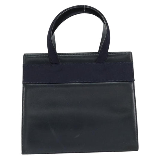 Salvatore Ferragamo Convertible Vara Bow Tote Leather, NAVY, LEATHER, Handbag