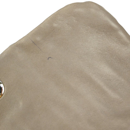 Prada Gaufre Chain Flap Shoulder Bag Nappa Leather, GRAY, LEATHER, Shoulder bag